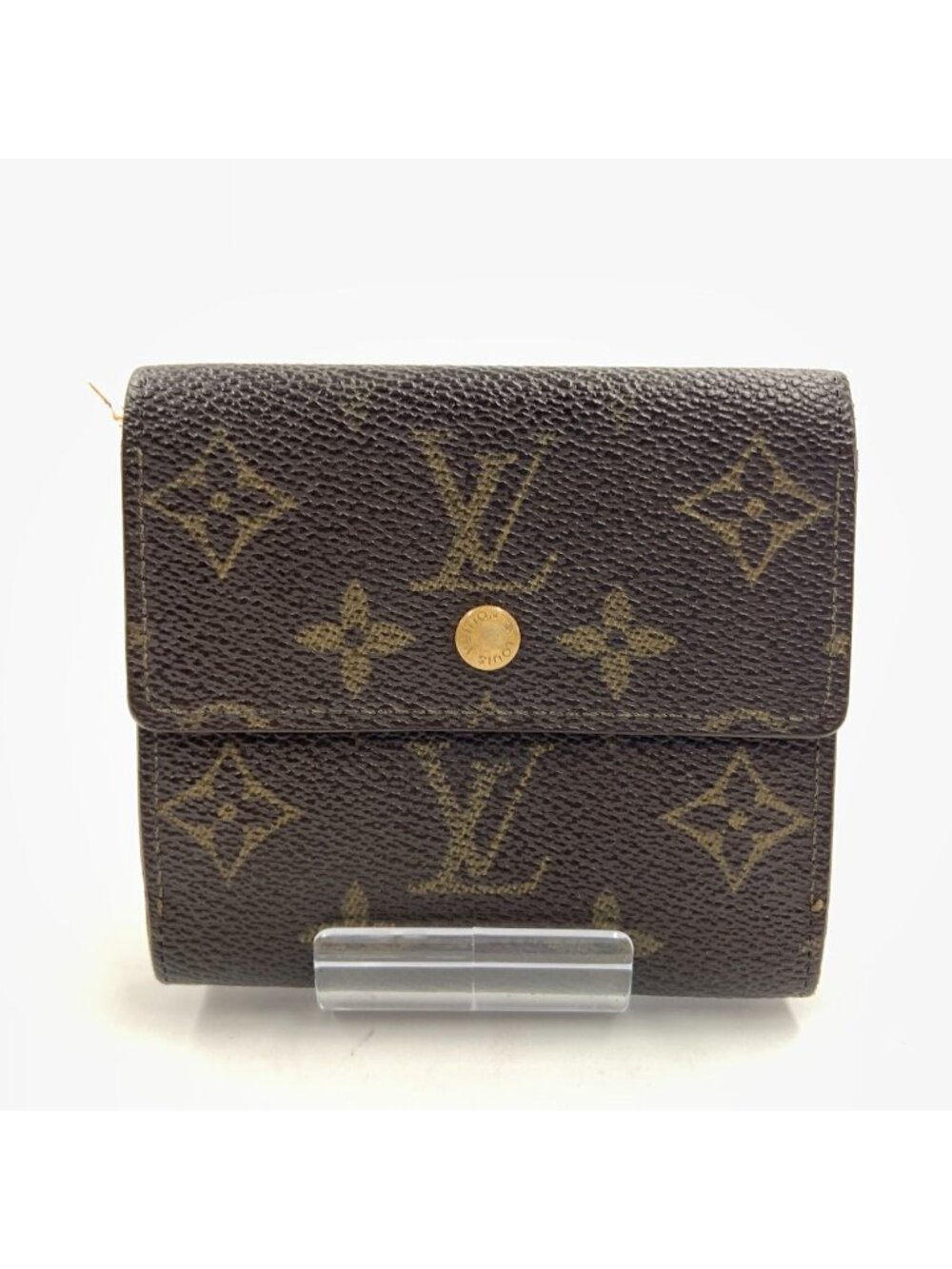 Louis Vuitton Monogram Portefeuille Elise Trifold Wallet Short Brown